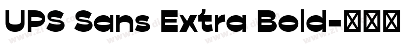 UPS Sans Extra Bold字体转换